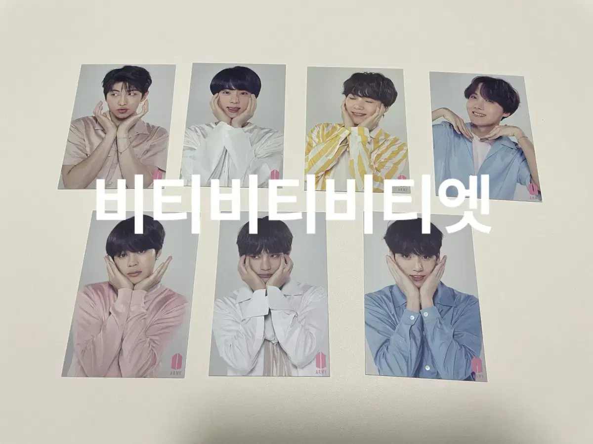 방탄 bts 공방 럭키이벤트 엽서 단체 페이크럽 아이돌 럽셀 심쿵 특전